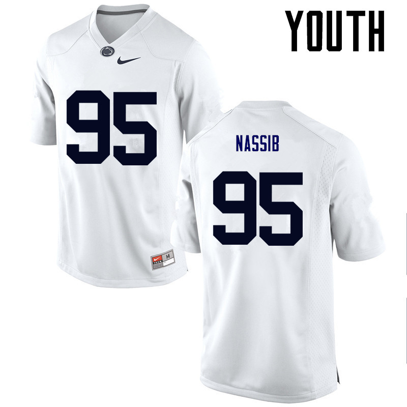 NCAA Nike Youth Penn State Nittany Lions Carl Nassib #95 College Football Authentic White Stitched Jersey YUQ5398OG